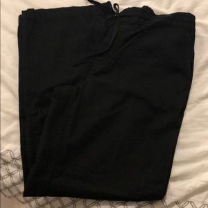 Black Cloth Duster Pants